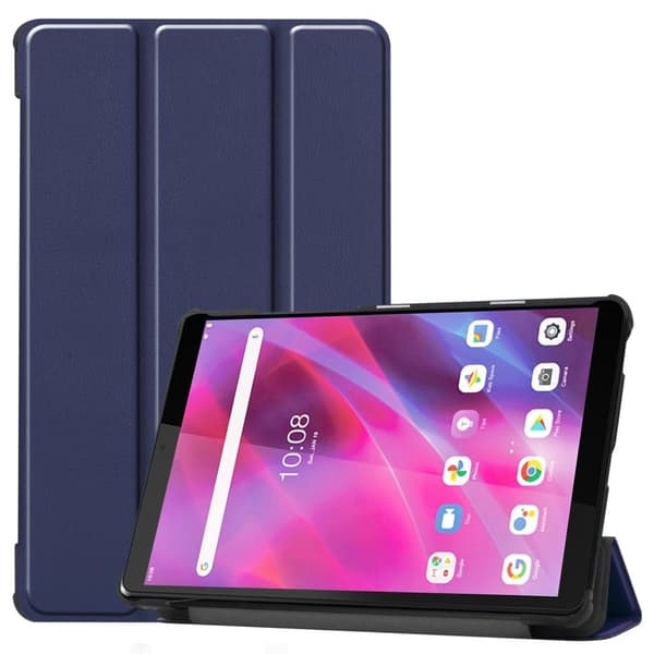 Tri-fold skinnstativveske for Lenovo Tab M8 (3. generasjon) - Mørkeblå Blue
