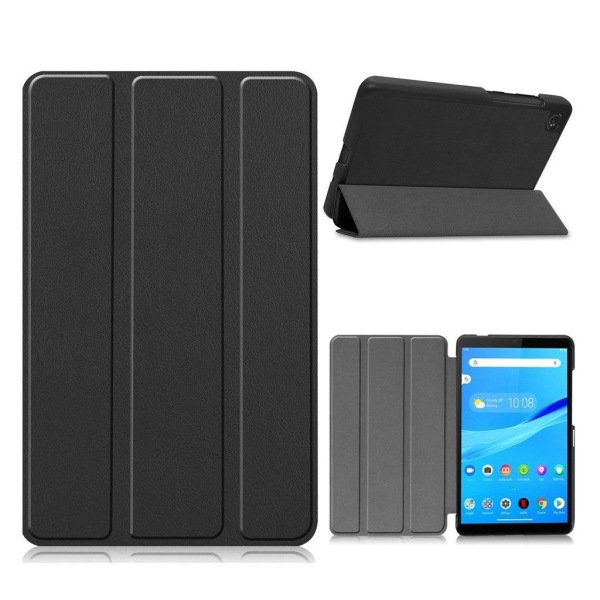 Lenovo Tab M7 litchi leather flip case - Black Black