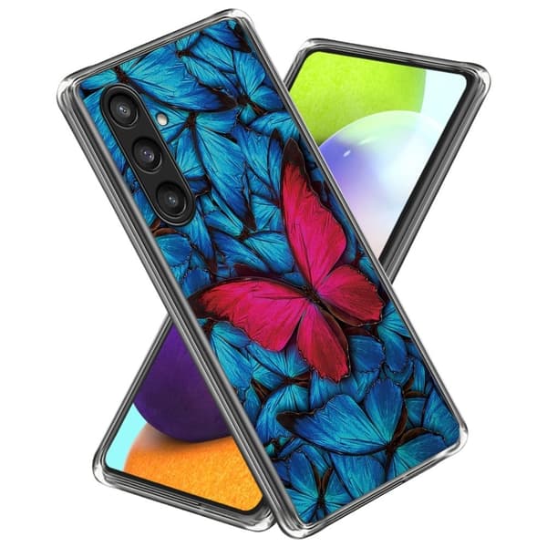 Deco Samsung Galaxy S23 FE kotelot - Punainen Perhonen Blue