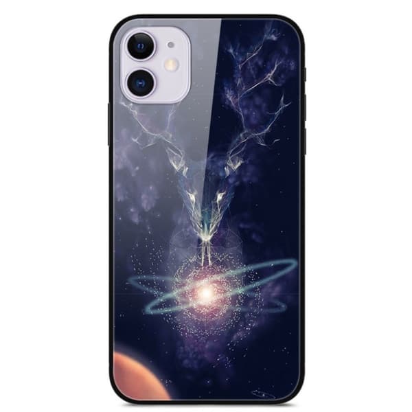 Fantasy iPhone 12 / 12 Pro Deksel - Lightning Elg Multicolor