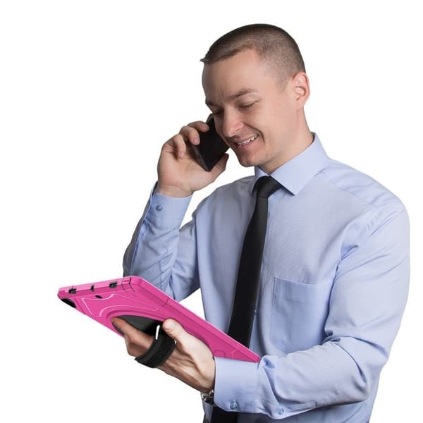 iPad 10.2 (2019) parannettu silikoni hybridikotelo - Ruusu Pink