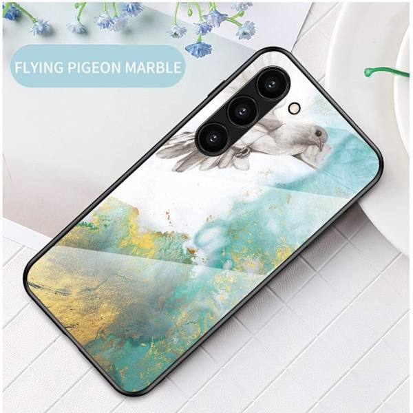 Fantasy Marmor Samsung Galaxy S23 skal - Flygande Duva Marmor Grön