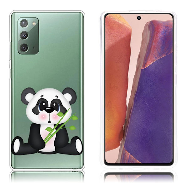 Deco Samsung Galaxy Note 20 skal - Panda Äter Bambu Vit