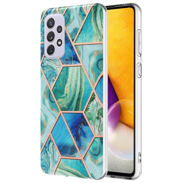 Marmormotiv Samsung Galaxy A73 skal - Grön Grön