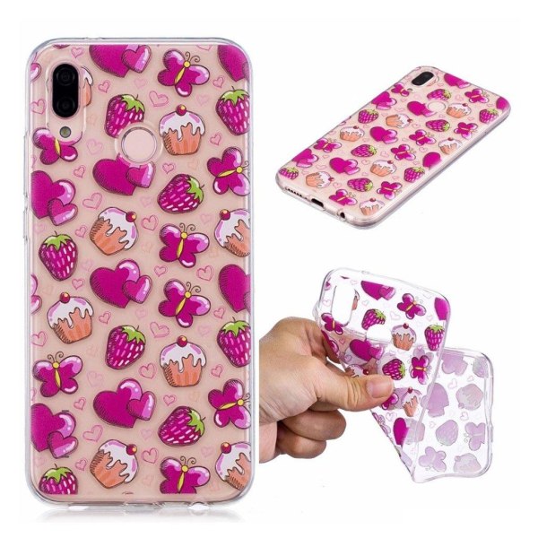 Huawei P20 Lite pattern printing case - Heart and Strawberry Multicolor