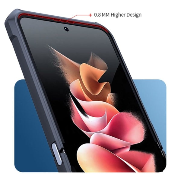 Shockproof Hybrid Suojakuori For Samsung Galaxy Z Flip3 5G - Mus Black