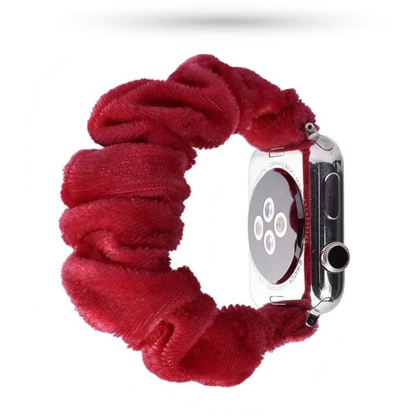 Apple Watch Series 5 44mm kuvioitu kangaskellonauha - Punainen Red