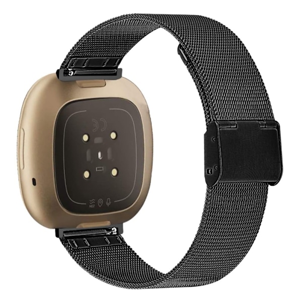 Fitbit Sense 2 / Versa 4 milanesiskt klockarmband - Svart Svart