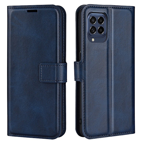 Samsung Galaxy M53 5G nahkainen lompakokkotelo - Sininen Blue