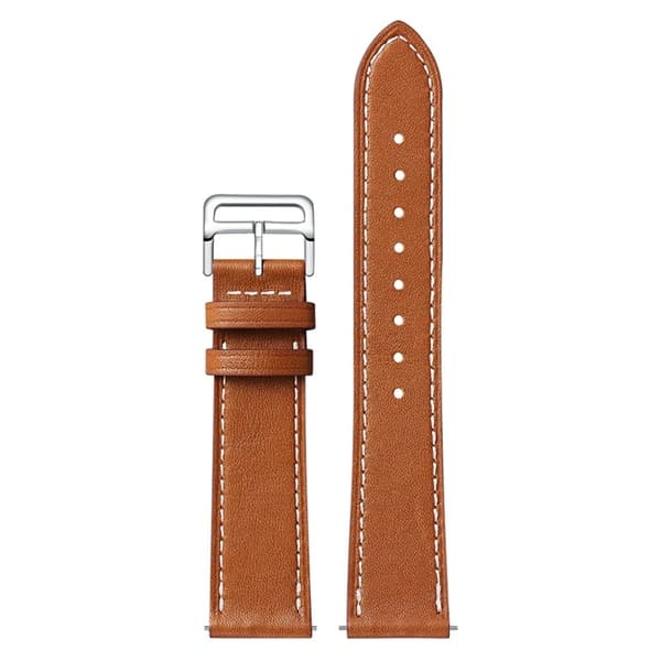 20 mm universellt klockarmband i äkta läder - Brun Brun