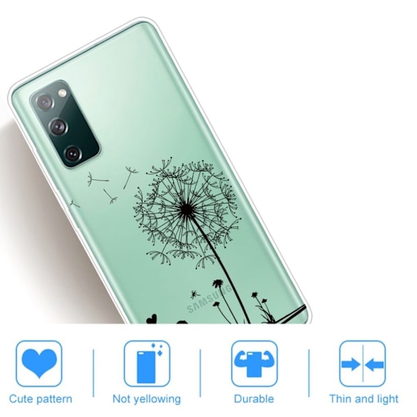 Deco Samsung Galaxy S20 FE 5G / Samsung Galaxy S20 FE skal - Maskros Svart