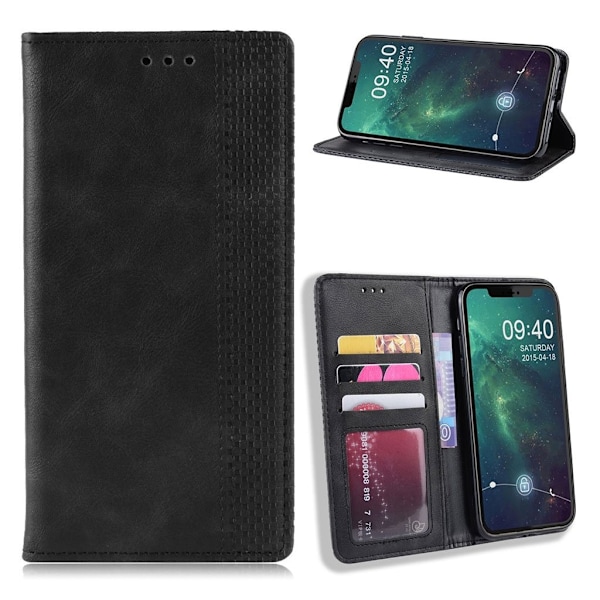Bofink Vintage iPhone 12 Pro Max lærveske - Svart Black