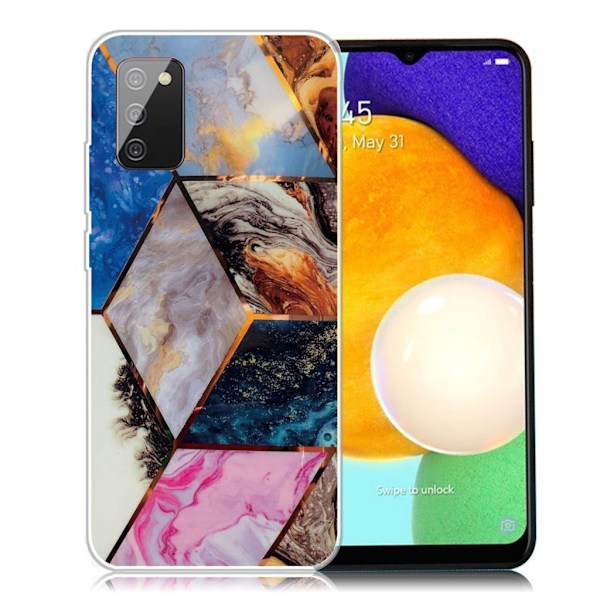 Marble design Samsung Galaxy A03s cover - Levende Marmor Diamant Multicolor