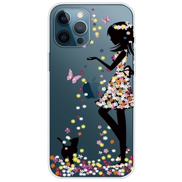 Deco iPhone 14 Pro deksel - Blomsterfe Multicolor