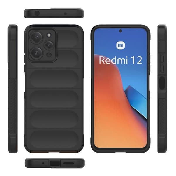 Mjukt greppformat Xiaomi Redmi 12 skal - Silver/Grå Silvergrå
