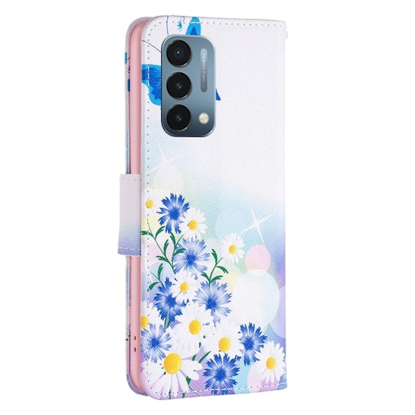 Wonderland OnePlus Nord N200 5G flip etui - Sommerfugl Og Blomster Pink