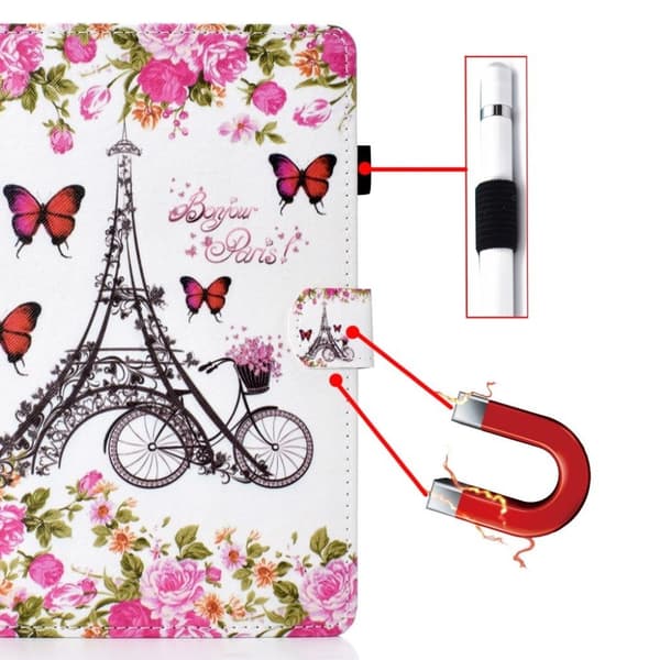 Lenovo Tab M10 Cool Mønster Lær Flippetui - Eiffel Tower Multicolor