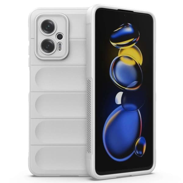 Mjukt greppformat Xiaomi Redmi Note 11T Pro Plus / Xiaomi Redmi Note 11T Pro / Xiaomi Poco X4 GT skal - Vit Vit