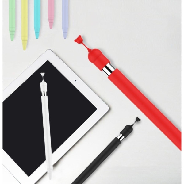 Apple Pencil cartoon design silicone cover - Red Röd