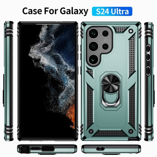 Bofink Combat Samsung Galaxy S24 Ultra mobilskal - Grön Grön
