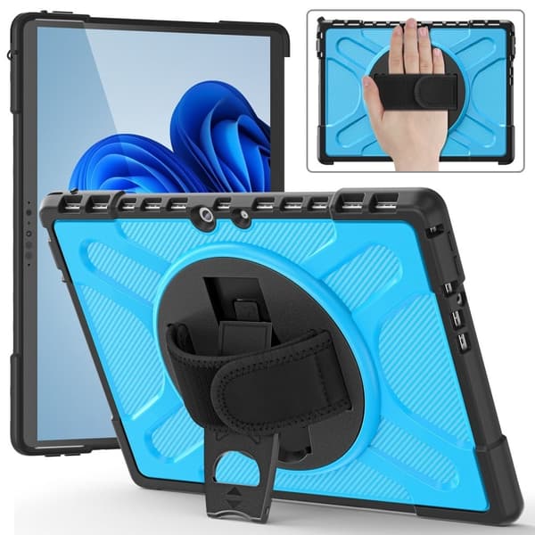 Microsoft Surface Pro 8 (8PX-00020) hybrid TPU-deksel med roterbart kickstand - Blå Blue