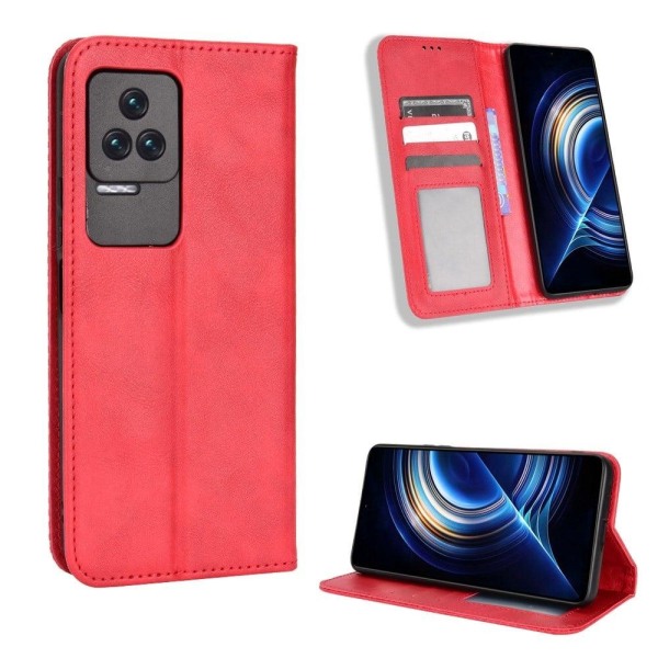 Bofink Vintage Xiaomi Redmi K50 / Xiaomi Redmi K50 Pro nahkakotelo - Punainen Red