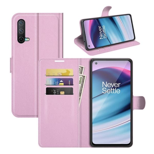 Classic OnePlus Nord CE 5G flip etui - Rosa Pink