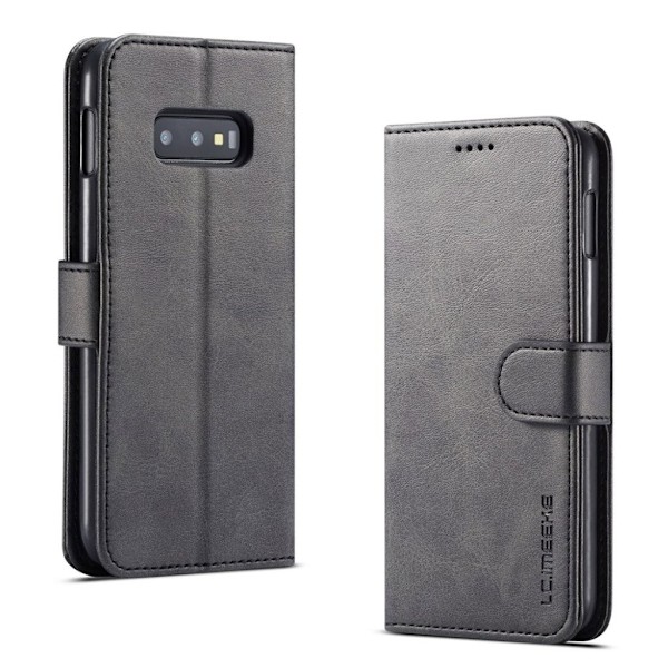 LC.IMEEKE Samsung Galaxy S10e flip case - Musta Black