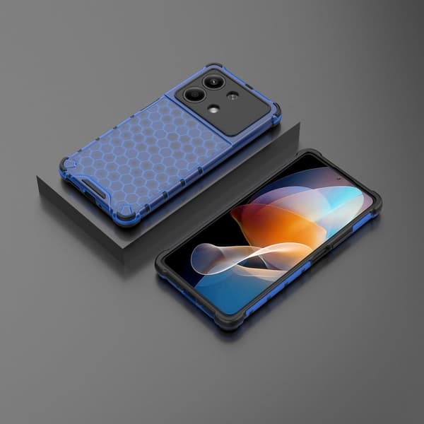 Bofink Honeycomb Xiaomi Redmi Note 13R Pro skal - Blå Blå