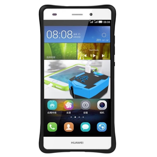 Hårderåde Huawei P8 Lite Hybridskal - Silver Silvergrå