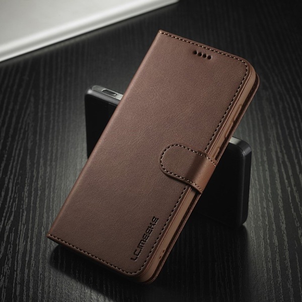 LC.IMEEKE Samsung Galaxy S21 FE Flip Case - Kaffe Brown