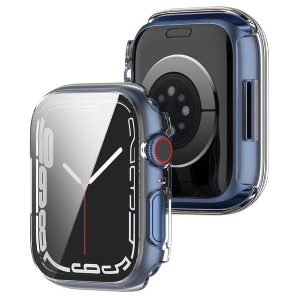 Apple Watch (41mm) 2-in-1 cover with tempered glass screen protector - Transparent Transparent