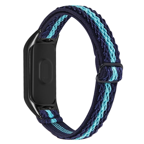 Xiaomi Mi Band 7 elastisk nylonklokkerem - Midnattsblå / Mintgrønn Blue