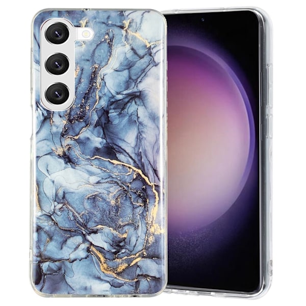 Marble Samsung Galaxy S23 Plus Etui - Grå Silver grey