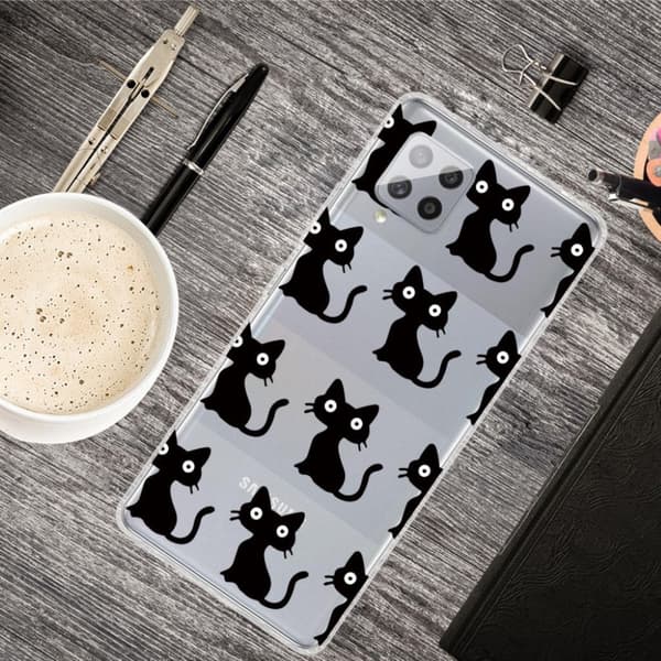 Deco Samsung Galaxy M62 / F62 Etui - Sorte Katte Black