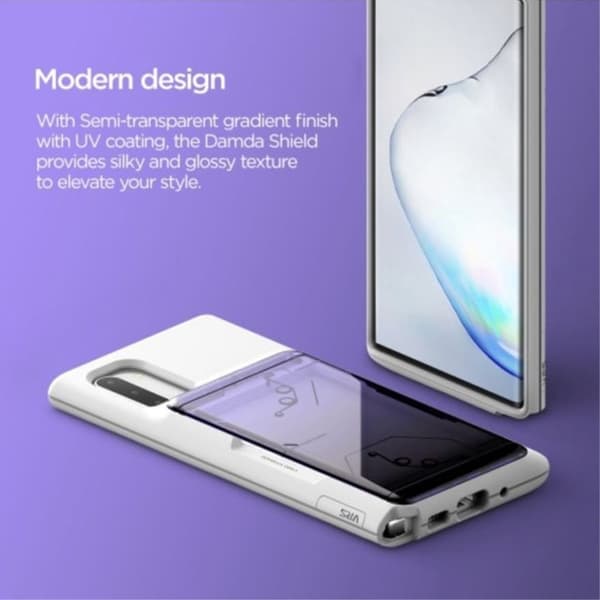 VRS Design Damda Glide Shield för Galaxy Note 10 - Vit - Lila Svart Svart