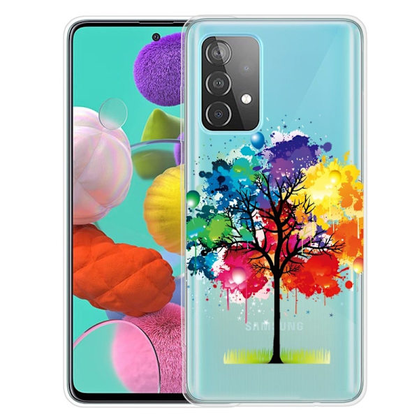Deco Samsung Galaxy A73 Etui - Farverig Træ Multicolor