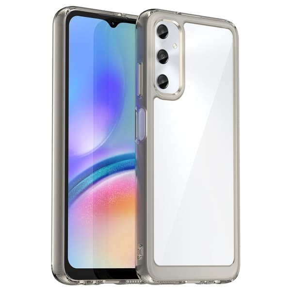 Samsung Galaxy A05s smart akryl cover - Gennemsigtig Grå Silver grey