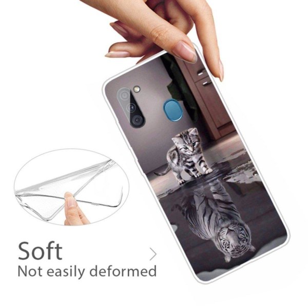 Deco Samsung Galaxy A11 skal - Katt Och Reflektion multifärg