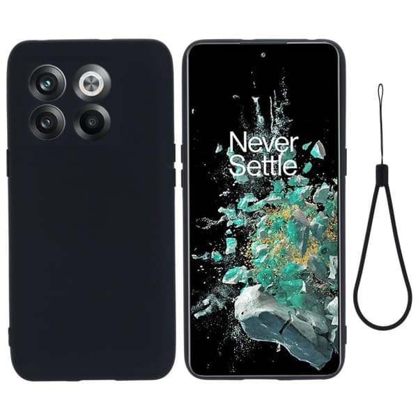 Matt flytende silikondeksel for OnePlus Ace Pro / OnePlus 10T - Svart Black