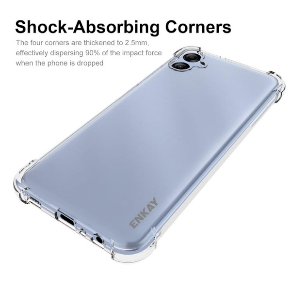 ENKAY genomskinligt droppsäkert fodral för Samsung Galaxy A04e Transparent