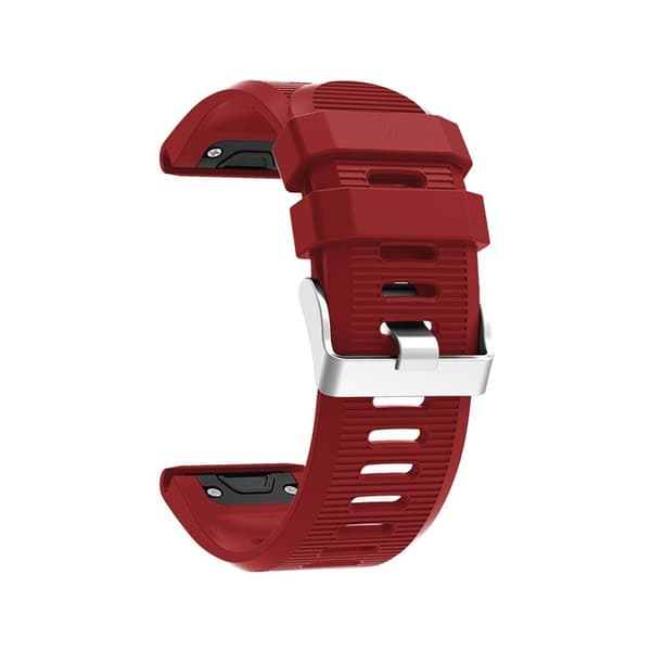 Garmin Fenix 5X Plus silikoneurrem - vinrød Red