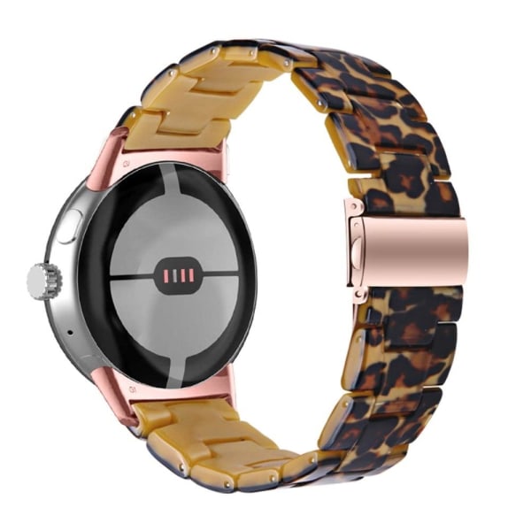 Google Pixel Watch light resin style watch strap - Leopard Brun