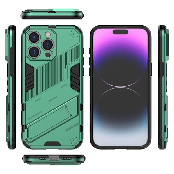 Shockproof Hybrid Deksel med A Modern Touch til iPhone 15 Pro - Grønn Green