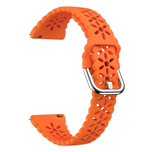 Samsung Galaxy Watch Universal Silicone Strap 20mm Watch Band - Orange Orange