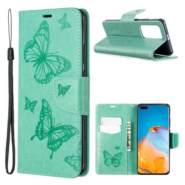 Butterfly Huawei P40 Pro etui - Grøn Green