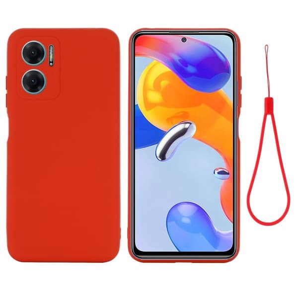 Matt flytende silikondeksel for Xiaomi Redmi 10 - Rød Red