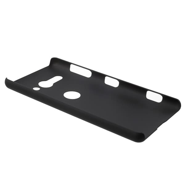 Gummibelagt etui i hård plast til Sony Xperia XZ2 Compact - Sort Black