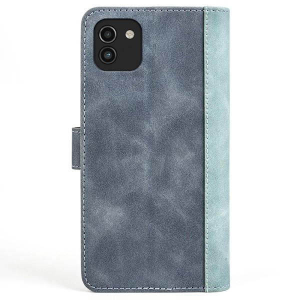 Tofarget lærdeksel for Samsung Galaxy A03 - Blå Blue
