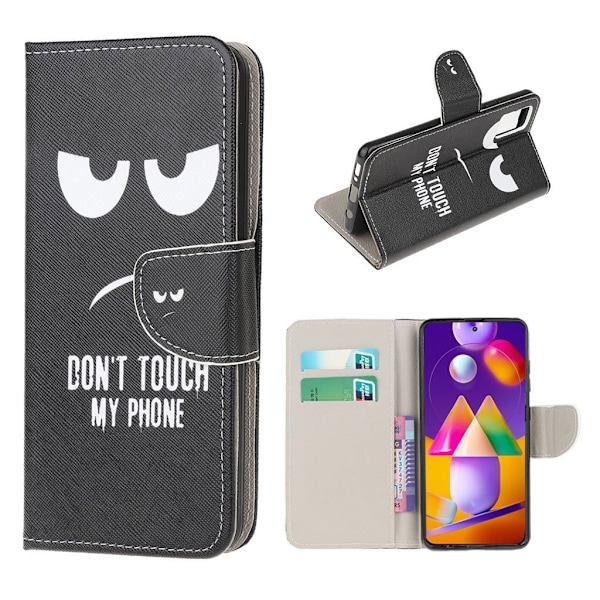 Wonderland Samsung Galaxy M31s Flip Etui - Do Not Touch My Phone Black